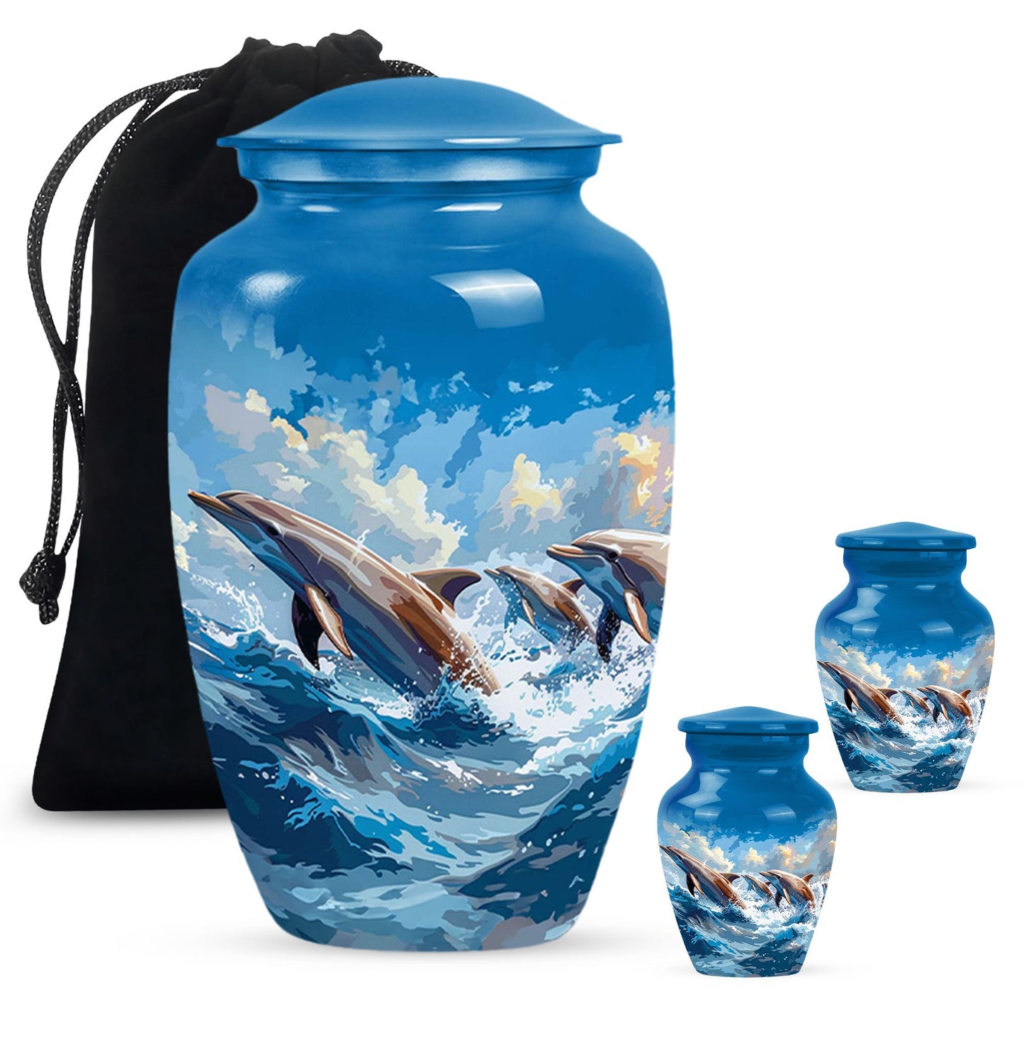 Personalized Artistic Memorial Urn for Women - 10-inch, 200 cu in - Yatskia