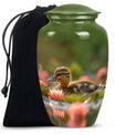 Duck Urn For Ashes Adult Men - Floral Cremation Ashes Urn