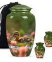 Duck Urn For Ashes Adult Men - Floral Cremation Ashes Urn