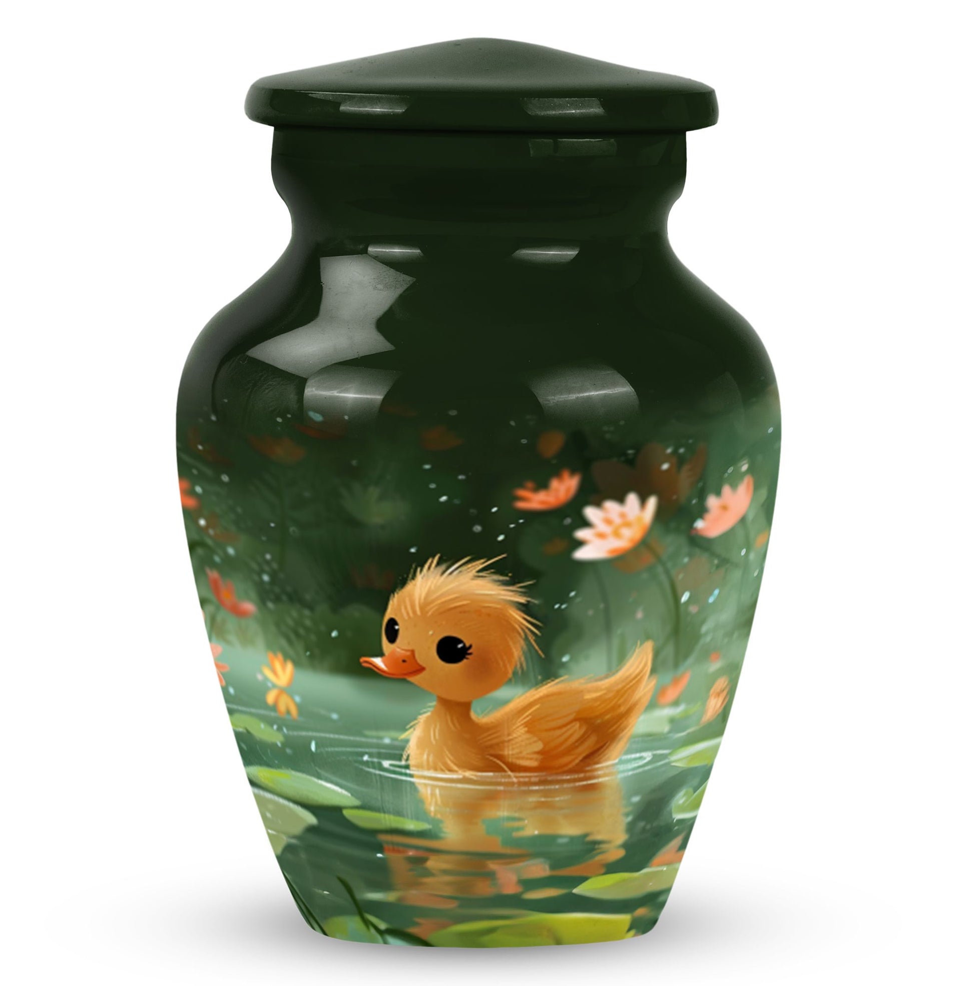 Animated Duckling's Urn For Adults - Duck Funeral Cremation Urn For Ashes