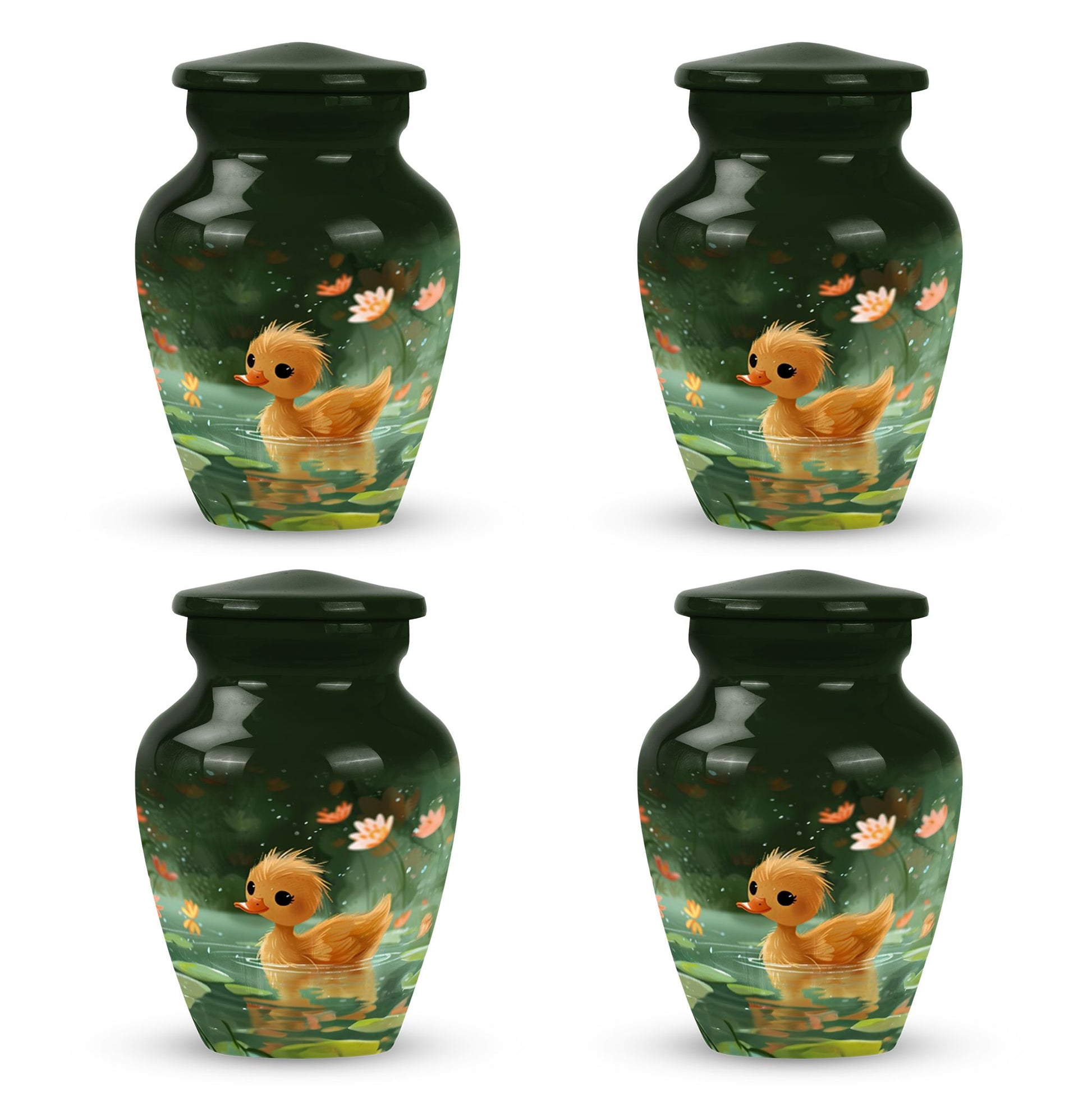 Animated Duckling's Urn For Adults - Duck Funeral Cremation Urn For Ashes