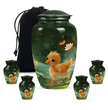 Large Urn With 4 Keepsake Urn