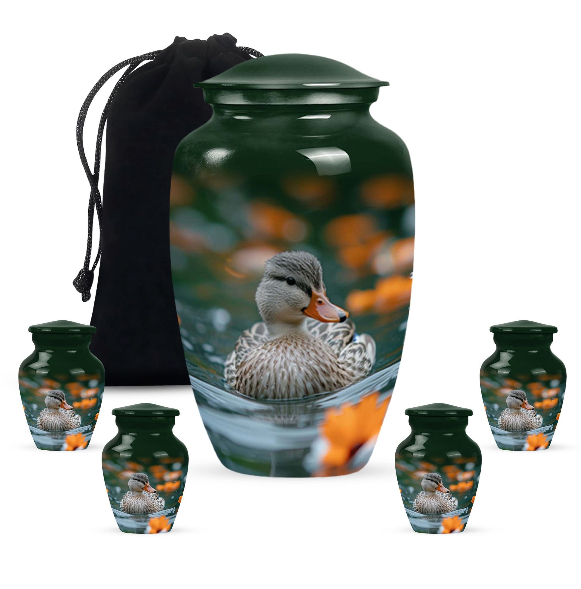 Duck Urn Memorial For Women - Funeral Cremation Urn For Ashes