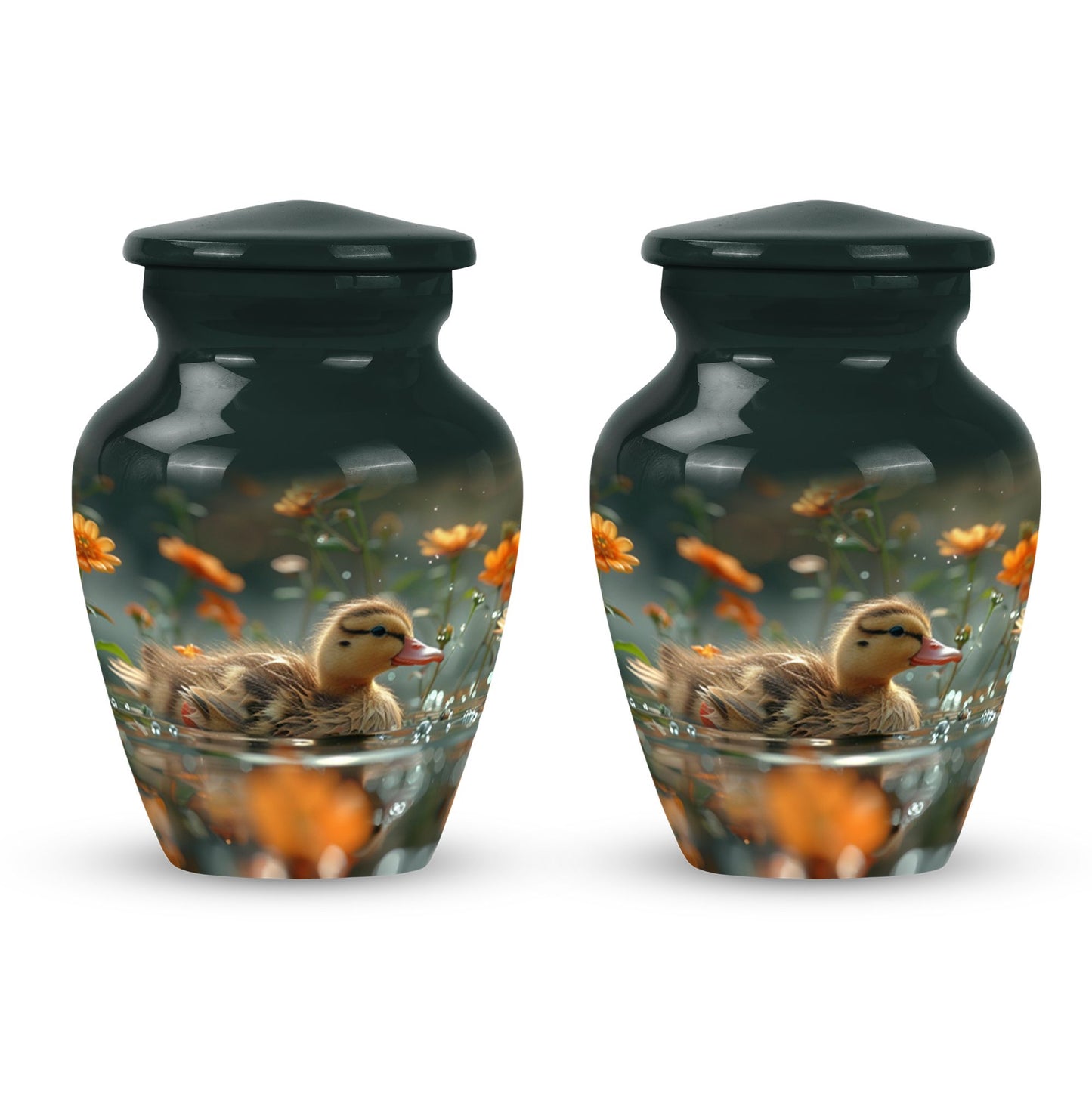 Personalized Flower Memorial Urn for Women - 10-inch, 200 cu in - Yatskia