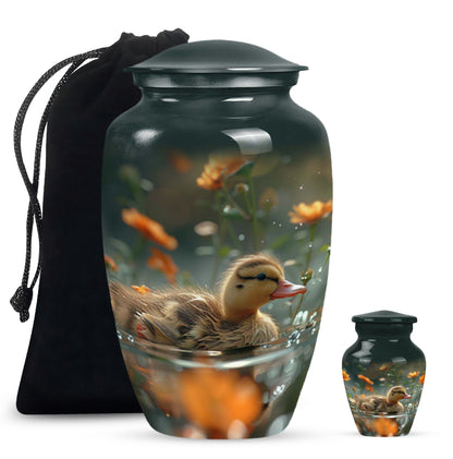 Personalized Flower Memorial Urn for Women - 10-inch, 200 cu in - Yatskia