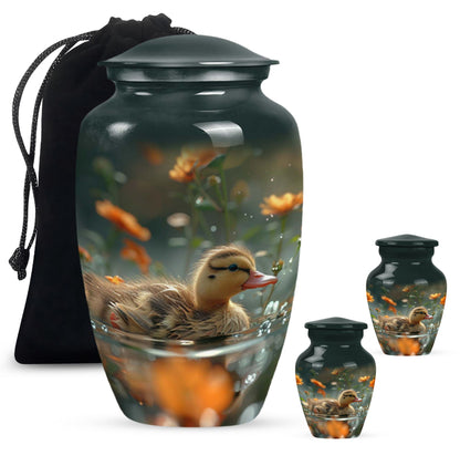 Personalized Flower Memorial Urn for Women - 10-inch, 200 cu in - Yatskia