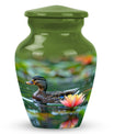 Duck Funeral Urn For Ashes - Green Cremation Urn For Men & Women
