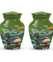 Duck Funeral Urn For Ashes - Green Cremation Urn For Men & Women