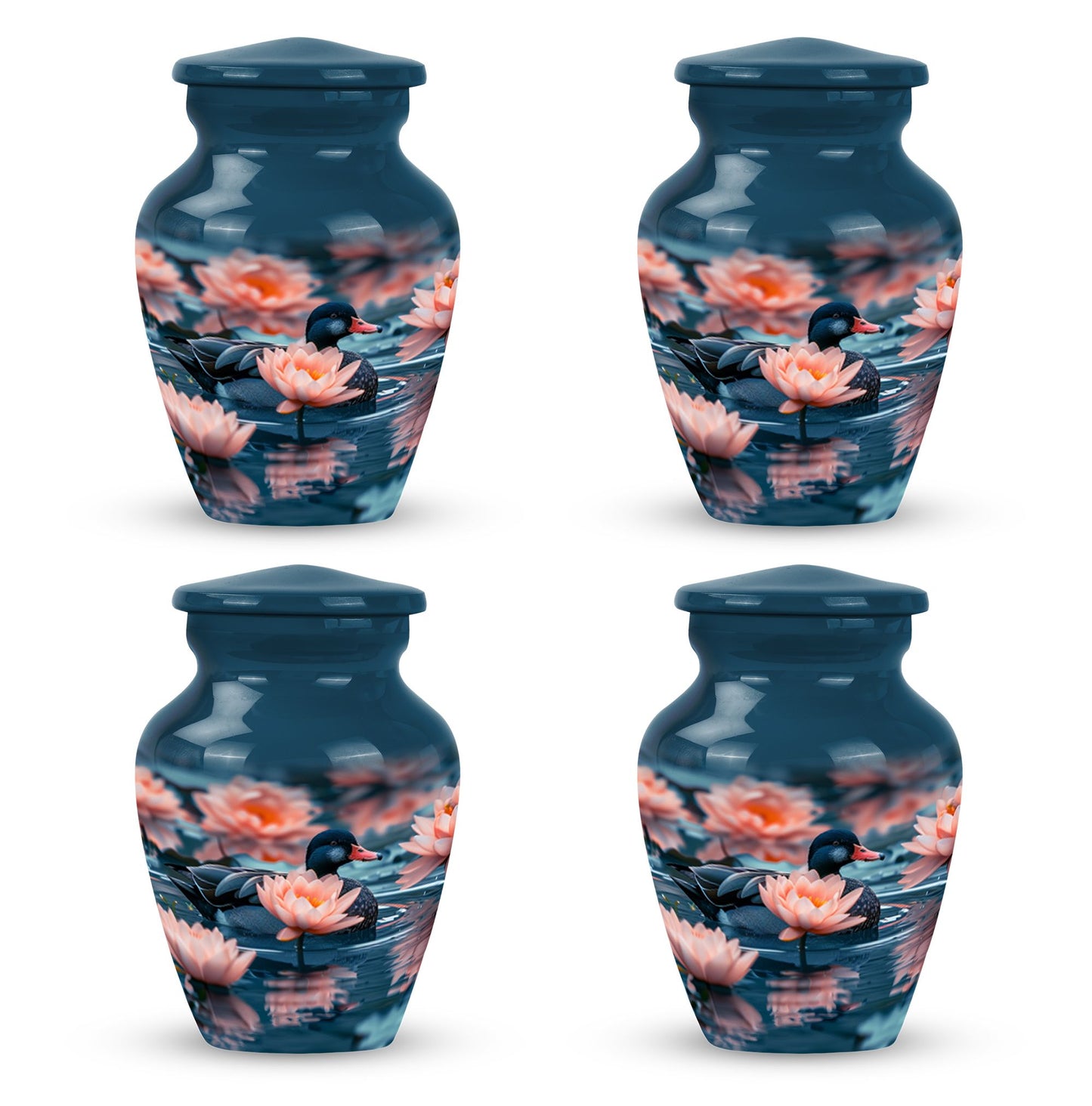 Personalized Flower Cremation Urn for Human Ashes - 10-inch, 200 cu in - Yatskia