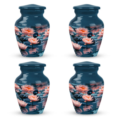 Personalized Flower Cremation Urn for Human Ashes - 10-inch, 200 cu in - Yatskia