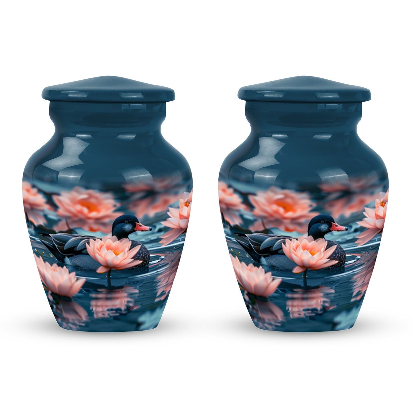 Personalized Flower Cremation Urn for Human Ashes - 10-inch, 200 cu in - Yatskia