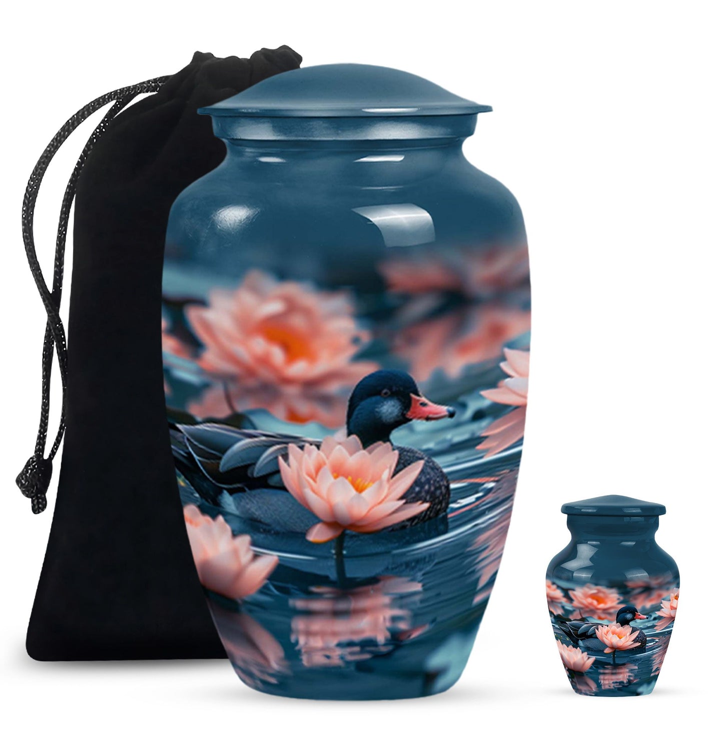 Personalized Flower Cremation Urn for Human Ashes - 10-inch, 200 cu in - Yatskia