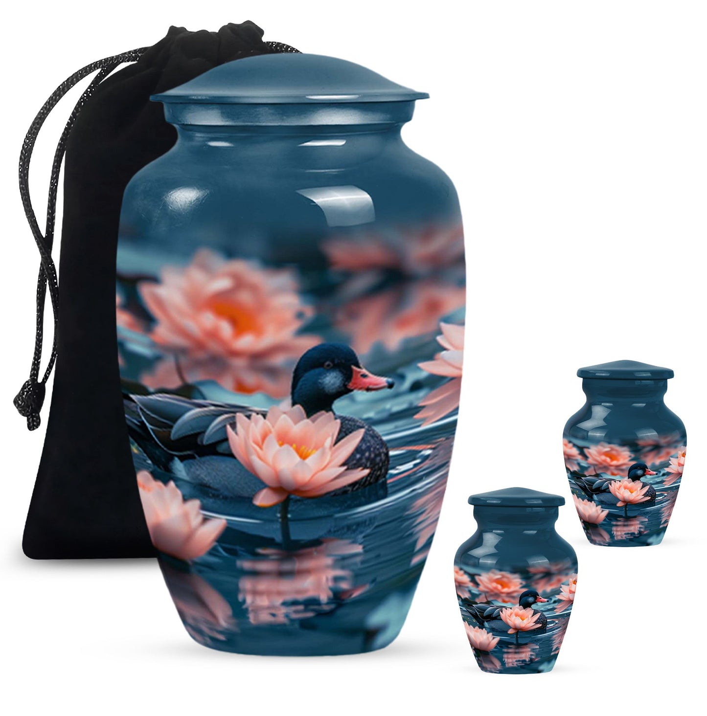 Personalized Flower Cremation Urn for Human Ashes - 10-inch, 200 cu in - Yatskia