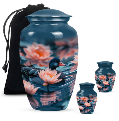 Personalized Flower Cremation Urn for Human Ashes - 10-inch, 200 cu in - Yatskia