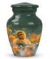 Golden Duckling Memorial Urn Set - Duck Cremation Urn For Ashes