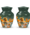 Golden Duckling Memorial Urn Set - Duck Cremation Urn For Ashes