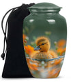 Golden Duckling Memorial Urn Set - Duck Cremation Urn For Ashes