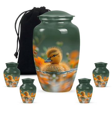 Large Urn With 4 Keepsake Urn