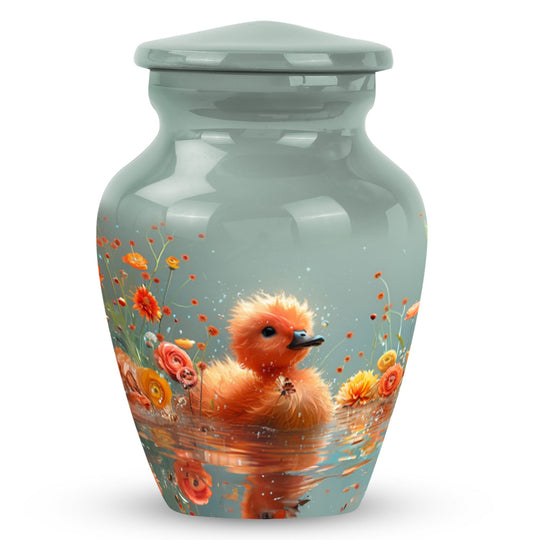 Personalized Flower Keepsake Urn for Human Ashes - 10-inch, 200 cu in - Yatskia