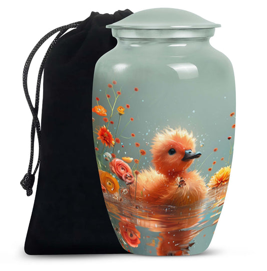 Baby Duck Memorial Urn Combo Set - Large And Keepsake Ashes Urn