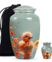 Baby Duck Memorial Urn Combo Set - Large And Keepsake Ashes Urn