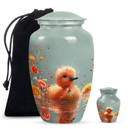 Personalized Flower Keepsake Urn for Human Ashes - 10-inch, 200 cu in - Yatskia