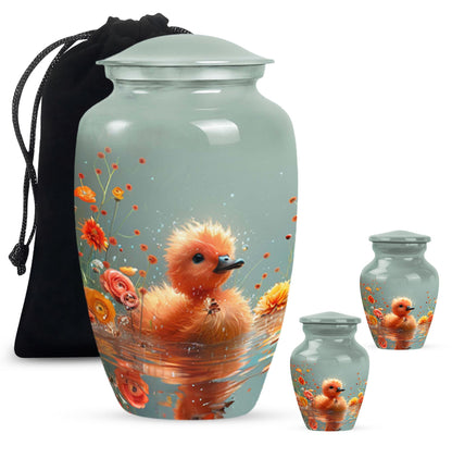 Personalized Flower Keepsake Urn for Human Ashes - 10-inch, 200 cu in - Yatskia