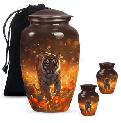 Personalized Tiger Cremation Urn for Human Ashes - 10-inch, 200 cu in - Yatskia