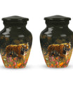 Bengal Tiger Urn Combo Set  - Large & Keepsake Urn Set For Funeral