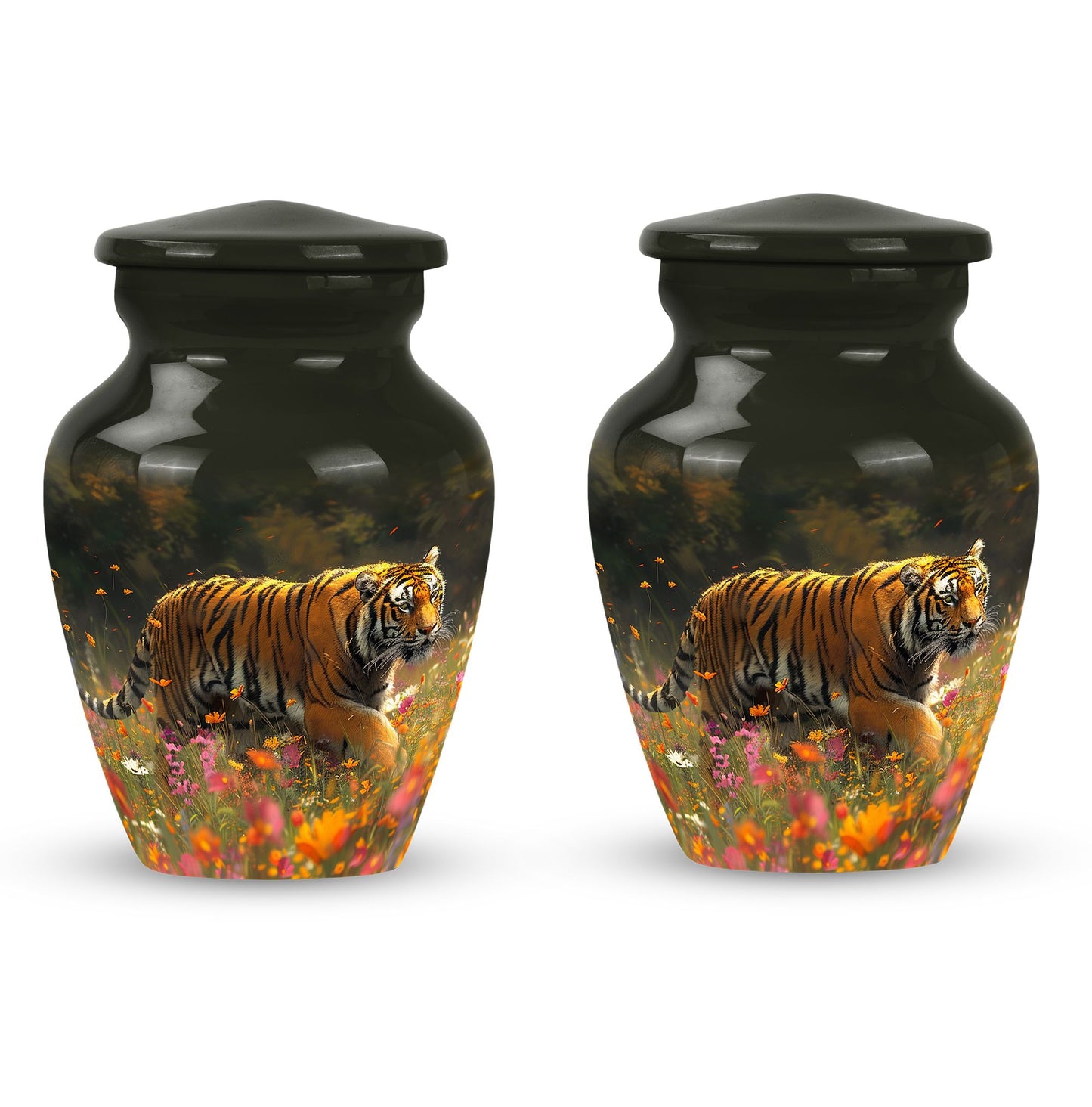 Personalized Tiger Keepsake Urn for Human Ashes - 10-inch, 200 cu in - Yatskia