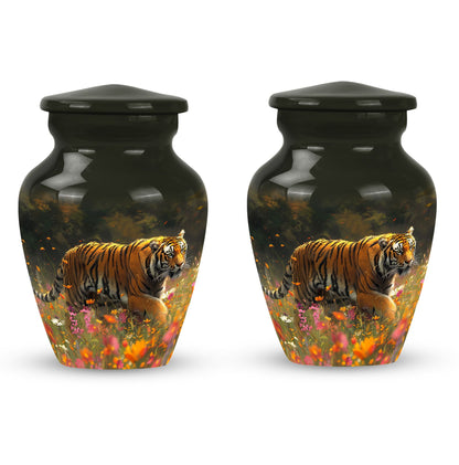 Personalized Tiger Keepsake Urn for Human Ashes - 10-inch, 200 cu in - Yatskia
