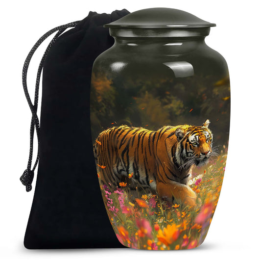 Bengal Tiger Urn Combo Set  - Large & Keepsake Urn Set For Funeral