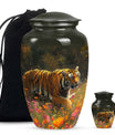 Bengal Tiger Urn Combo Set  - Large & Keepsake Urn Set For Funeral