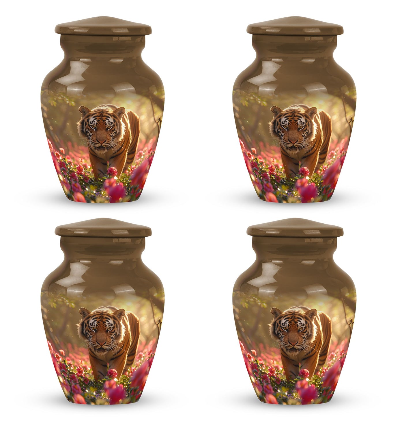 Personalized Tiger Cremation Urn for Human Ashes - 10-inch, 200 cu in - Yatskia