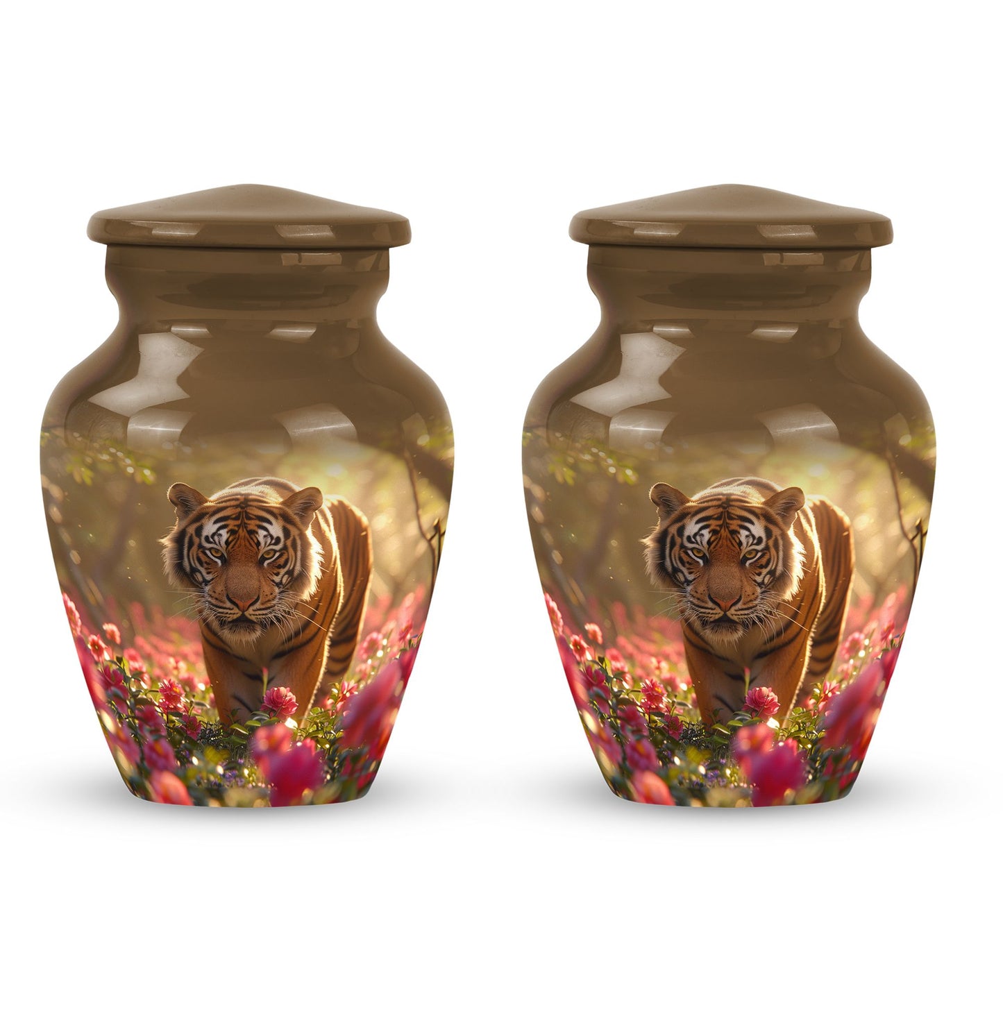 Personalized Tiger Cremation Urn for Human Ashes - 10-inch, 200 cu in - Yatskia