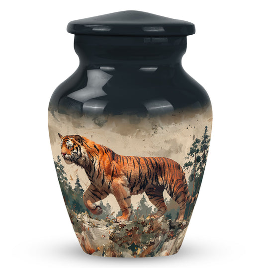Personalized Tiger Cremation Urn for Adults - 10-inch, 200 cu in - Yatskia