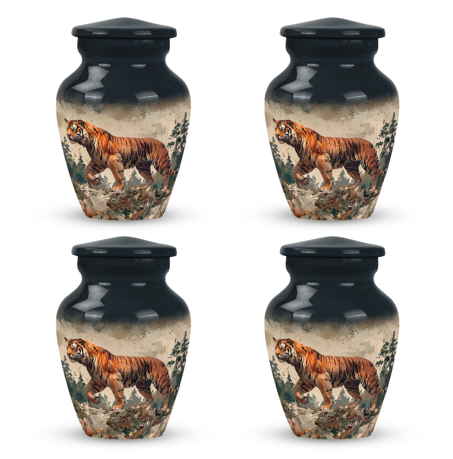 Personalized Tiger Cremation Urn for Adults - 10-inch, 200 cu in - Yatskia