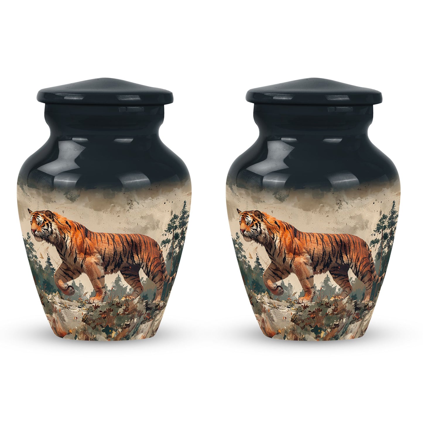 Personalized Tiger Cremation Urn for Adults - 10-inch, 200 cu in - Yatskia