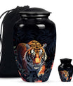 Hungry Black Tiger Cremation Urn - Burial Urn For Ashes