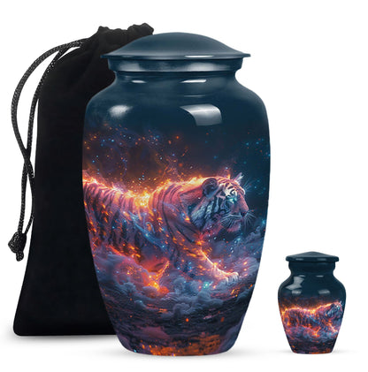 Personalized Tiger Cremation Urn for Adult - 10-inch, 200 cu in - Yatskia