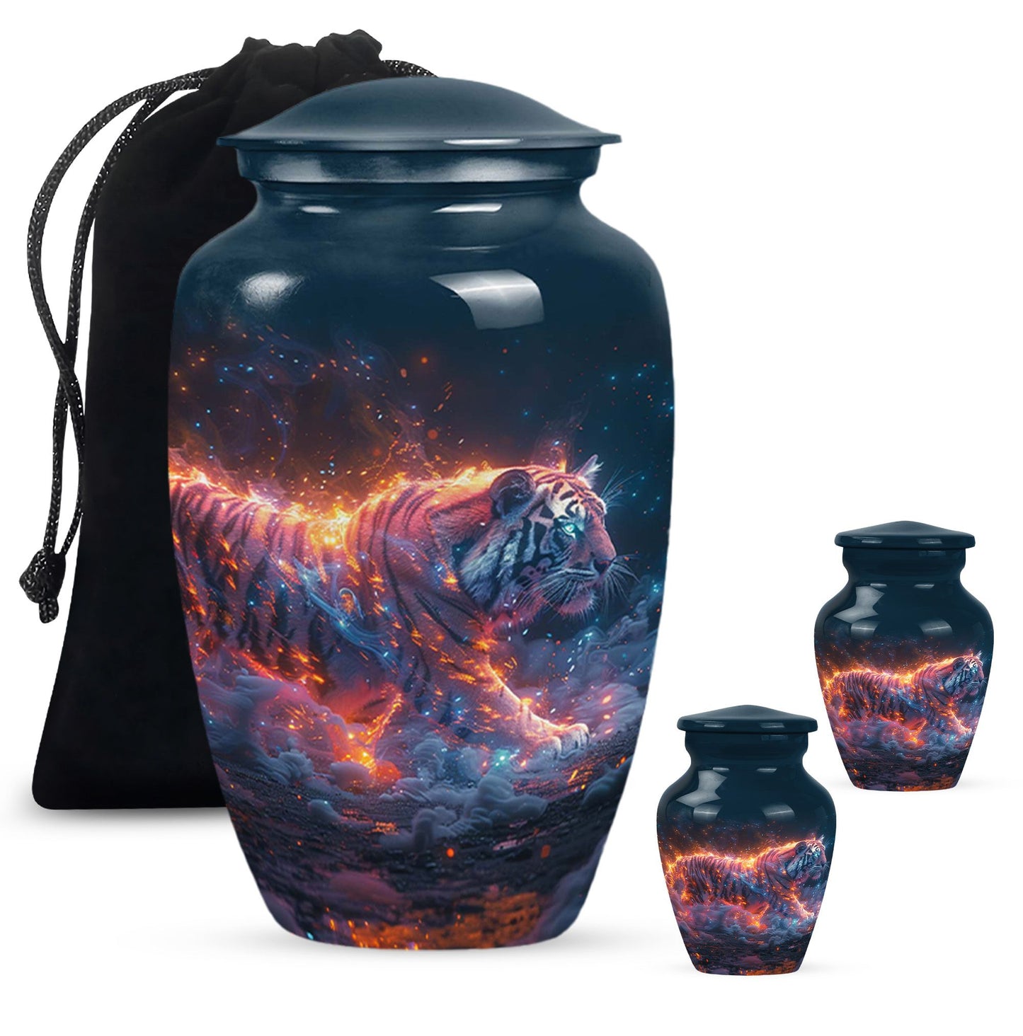 Personalized Tiger Cremation Urn for Adult - 10-inch, 200 cu in - Yatskia