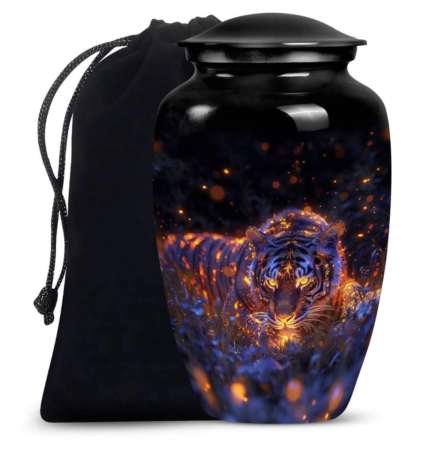 Personalized Tiger Cremation Urn for Mom - 10-inch, 200 cu in - Yatskia