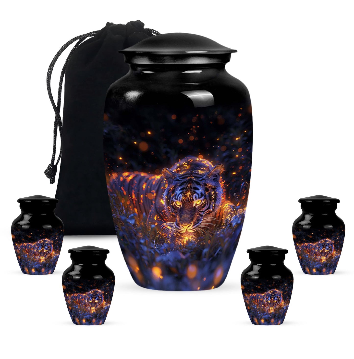 Personalized Tiger Cremation Urn for Mom - 10-inch, 200 cu in - Yatskia