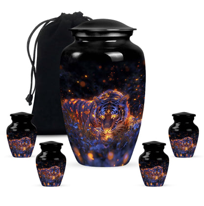 Personalized Tiger Cremation Urn for Mom - 10-inch, 200 cu in - Yatskia