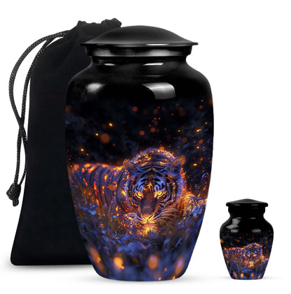 Personalized Tiger Cremation Urn for Mom - 10-inch, 200 cu in - Yatskia