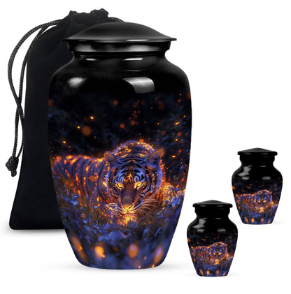 Personalized Tiger Cremation Urn for Mom - 10-inch, 200 cu in - Yatskia