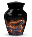 Tiger Cremation Urn - Artistic Black Decorative Urn For Hunan Ashes