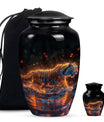 Tiger Cremation Urn - Artistic Black Decorative Urn For Hunan Ashes