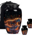 Tiger Cremation Urn - Artistic Black Decorative Urn For Hunan Ashes