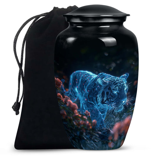 Glow Tiger Cremation Urn for Ashes - Elegant Memorial Keepsake For Ashes